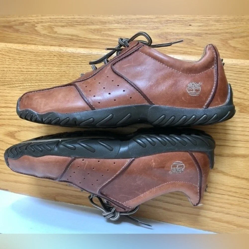 TIMBERLAND Men’s shoes 👞 Leather Brown Round Toe Lace up 9 1/2 M